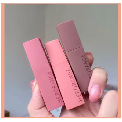 Son Kem Lì  Herorange Matte Lip Color Nhung Mịn Lâu Trôi Mềm Môi