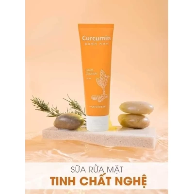 Sửa rửa mặt tinh bột nghệ Foam Ceanser Curcumin 120ml 